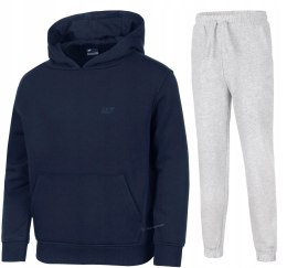 4F CHŁOPIĘCY DRES KOMPLET BLUZA KANGURKA SPODNIE / rozm 134