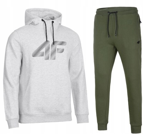 4F MĘSKI DRES BAWEŁNA KOMPLET BLUZA KANGURKA SPODNIE / rozm L