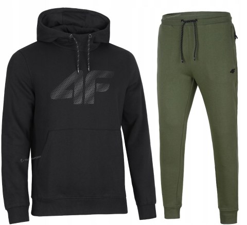 4F MĘSKI DRES BAWEŁNA KOMPLET BLUZA KANGURKA SPODNIE / rozm L