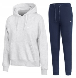 4F DAMSKI DRES BAWEŁNA KOMPLET BLUZA KANGURKA SPODNIE / rozm XS