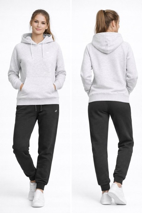 4F DAMSKI DRES BAWEŁNA KOMPLET BLUZA KANGURKA SPODNIE / rozm XS