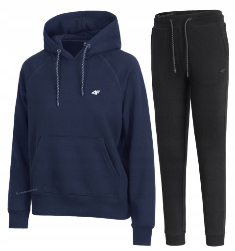 4F DAMSKI DRES BAWEŁNA KOMPLET BLUZA KANGURKA SPODNIE / rozm S