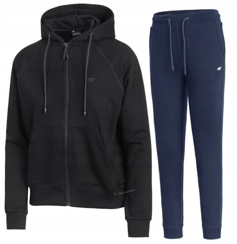4F DAMSKI DRES BAWEŁNA KOMPLET BLUZA ROZPINANA SPODNIE / rozm S