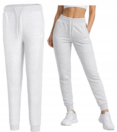 4F DAMSKIE SPODNIE DRESOWE BAWEŁNA JOGGERY / rozm S