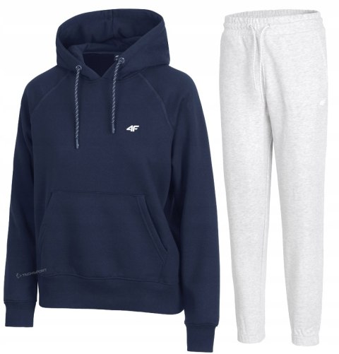 4F DAMSKI DRES BAWEŁNA KOMPLET BLUZA KANGURKA SPODNIE / rozm XS