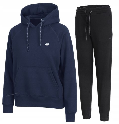 4F DAMSKI DRES BAWEŁNA KOMPLET BLUZA KANGURKA SPODNIE / rozm S