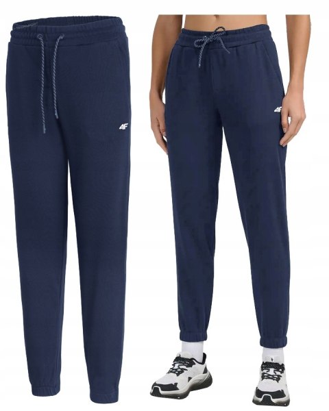 4F DAMSKIE SPODNIE DRESOWE BAWEŁNA JOGGERY / rozm M