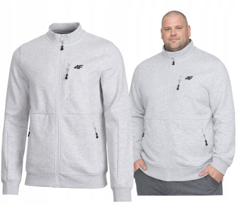 4F OCIEPLANA MĘSKA BLUZA BOMBERKA ROZPINANA BAWEŁNIANA ZAMKI / XXXXXL 5XL
