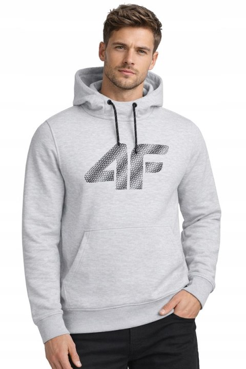 4F OCIEPLANA MĘSKA BLUZA DRESOWA Z KAPTUREM KANGURKA / rozm M