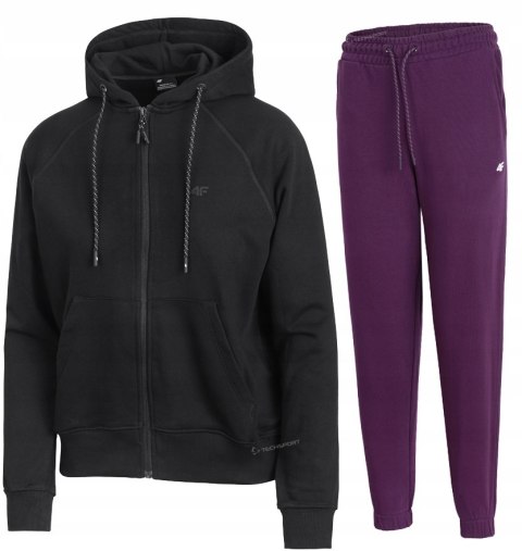 4F DAMSKI DRES BAWEŁNA KOMPLET BLUZA ROZPINANA SPODNIE / rozm L