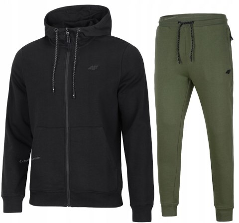 4F MĘSKI DRES BAWEŁNA KOMPLET BLUZA ROZPINANA SPODNIE / rozm M
