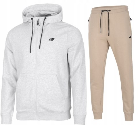 4F MĘSKI DRES BAWEŁNA KOMPLET BLUZA ROZPINANA SPODNIE / rozm M