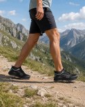 BERGSON TSAVO- MĘSKIE WZMOCNIONE BUTY SPORTOWE TURYSTYCZNE CZARNE roz. 44