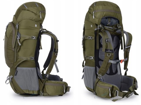 BERGSON MATTERHORN 70-80L- REGULOWANY POJEMNY PLECAK TURYSTYCZNY | OLIWKOWY