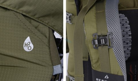 BERGSON MATTERHORN 70-80L- REGULOWANY POJEMNY PLECAK TURYSTYCZNY | OLIWKOWY