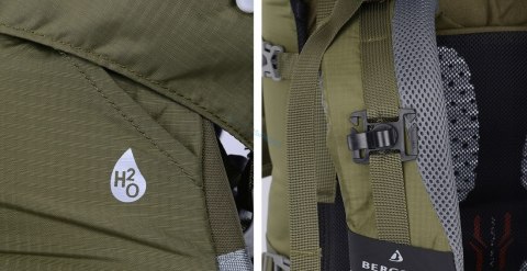 BERGSON TUNNEBO 35L |ODDYCHAJĄCY PLECAK TREKKINGOWY | OLIWKA