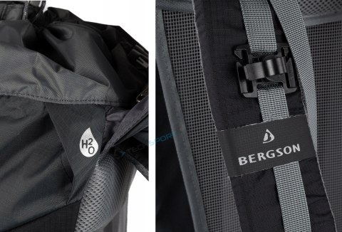 BERGSON VINSTRA 40L- ODDYCHAJĄCY PLECAK TURYSTYCZNY ZE STELAŻEM | CZARNY