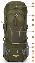 PLECAK GÓRSKI BERGSON MATTERHORN 70-80L- REGULOWANE ODDYCHAJĄCE PLECY