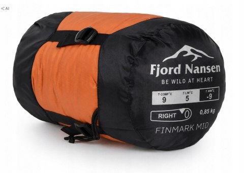 FJORD NANSEN FINMARK MID | CIEPŁY WYGODNY ŚPIWÓR DO DO 5st | ZAMEK PRAWY