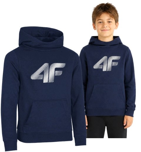 4F CHŁOPIĘCA JUNIORSKA BLUZA KANGURKA Z KAPTUREM / rozm 152