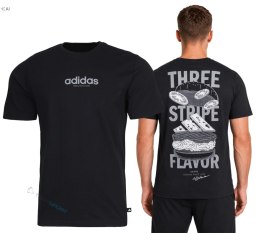 ADIDAS KOSZULKA MĘSKA BAWEŁNIANA T-SHIRT Z GRAFIKĄ NA PLECACH CZARNA / 4XL