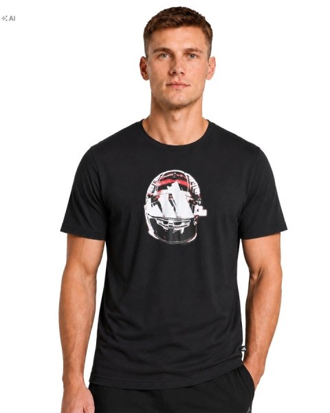 ADIDAS WYGODNA KOSZULKA MĘSKA BAWEŁNIANA T-SHIRT Z DUŻYM LOGIEM CZARNA XL
