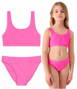 4F DZIEWCZĘCY DWUCZĘŚCIOWY STRÓJ BIKINI KOSTIUM ZESTAW rozm 134/140