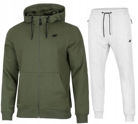 4F MĘSKI DRES BAWEŁNA KOMPLET BLUZA ROZPINANA SPODNIE / rozm XXL