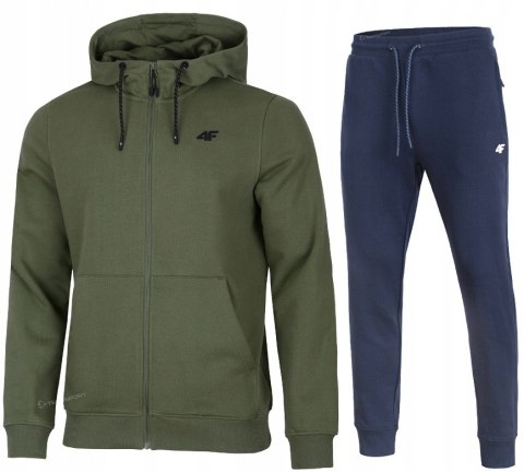 4F MĘSKI DRES BAWEŁNA KOMPLET BLUZA ROZPINANA SPODNIE / rozm L