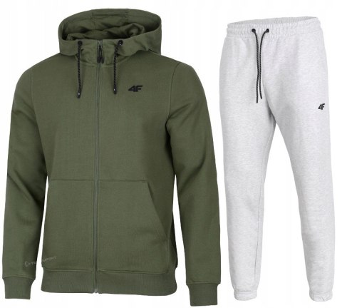 4F MĘSKI DRES BAWEŁNA KOMPLET BLUZA ROZPINANA SPODNIE / rozm XXL