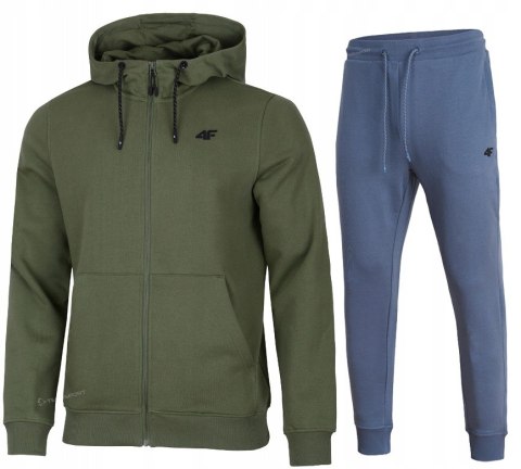 4F MĘSKI DRES BAWEŁNA KOMPLET BLUZA ROZPINANA SPODNIE / rozm M