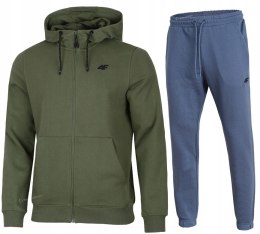 4F MĘSKI DRES BAWEŁNA KOMPLET BLUZA ROZPINANA SPODNIE / rozm M
