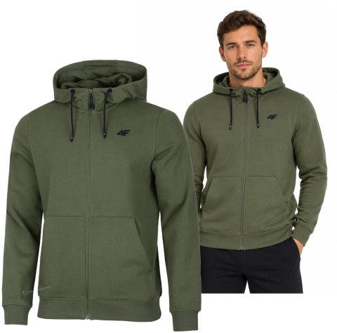 4F MĘSKA BLUZA Z KAPTUREM BAWEŁNA ROZPINANA / rozm XXXL 3XL