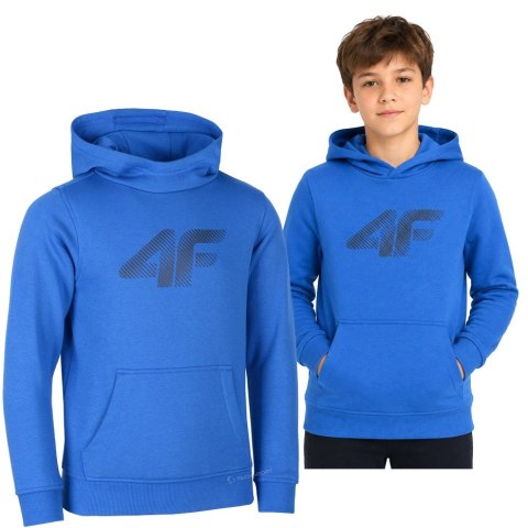 4F CHŁOPIĘCA JUNIORSKA BLUZA KANGURKA Z KAPTUREM / rozm 134
