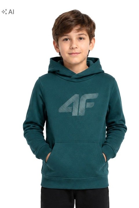 4F CHŁOPIĘCA JUNIORSKA BLUZA KANGURKA Z KAPTUREM / rozm 164
