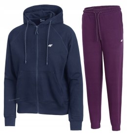 4F DAMSKI DRES BAWEŁNA KOMPLET BLUZA ROZPINANA SPODNIE / rozm S