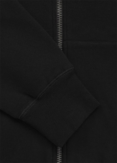 PITBULL MĘSKA DRESOWA BLUZA ROZPINANA Z KAPTUREM CZARNA | MAŁE LOGO | XXL