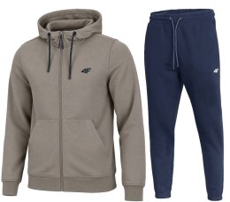 4F MĘSKI DRES BAWEŁNA KOMPLET BLUZA ROZPINANA SPODNIE / rozm L