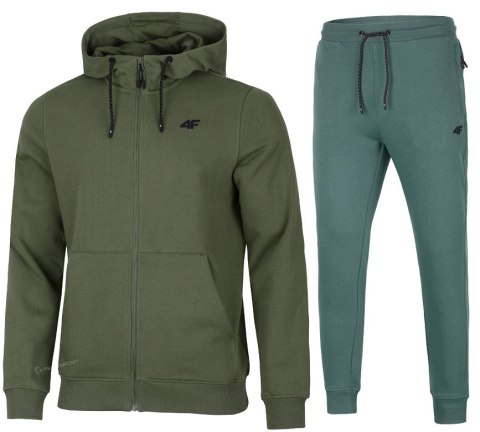 4F MĘSKI DRES BAWEŁNA KOMPLET BLUZA ROZPINANA SPODNIE / rozm L