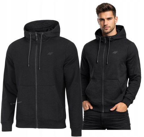 4F MĘSKA BLUZA Z KAPTUREM BAWEŁNA ROZPINANA / rozm XL