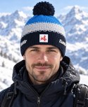 CIEPŁA CZAPKA ZIMOWA Z WEŁNY MERINO EISBAR STAR POMPON ANTYALERGICZNA