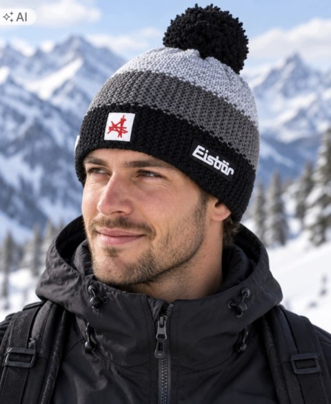 EISBAR STAR POMPON CIEPŁA CZAPKA ZIMOWA Z WEŁNY MERINO KOLEKCJA 2026/27