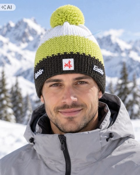 EISBAR STAR POMPON CIEPŁA CZAPKA ZIMOWA Z WEŁNY MERINO KOLEKCJA 2026/27