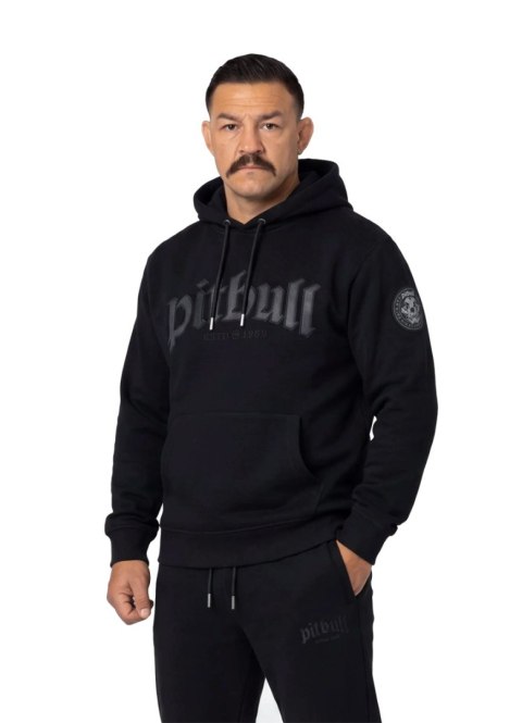 PITBULL GRUBA MĘSKA BLUZA DRESOWA KANGURKA Z KAPTUREM CZARNA roz. 3XL