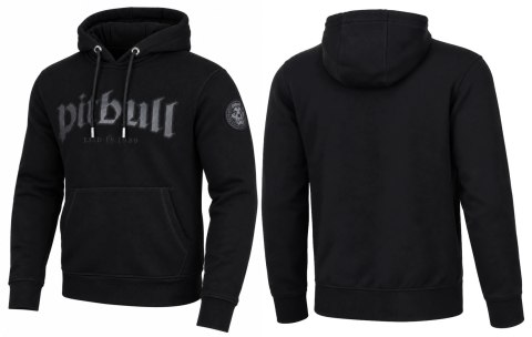 PITBULL GRUBA MĘSKA BLUZA DRESOWA KANGURKA Z KAPTUREM CZARNA roz. L