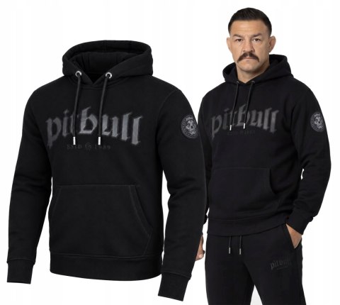 PITBULL GRUBA MĘSKA BLUZA KANGURKA Z KAPTUREM CZARNA 450g/m2 roz. XXL