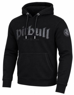 PITBULL GRUBA MĘSKA BLUZA KANGURKA Z KAPTUREM CZARNA 450g/m2 roz. L
