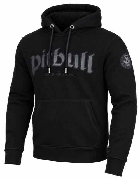 PITBULL GRUBA MĘSKA BLUZA KANGURKA Z KAPTUREM CZARNA 450g/m2 roz. L