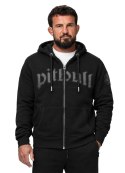 PITBULL GRUBA MĘSKA BLUZA ROZPINANA Z KAPTUREM CZARNA 450g/m2 / M