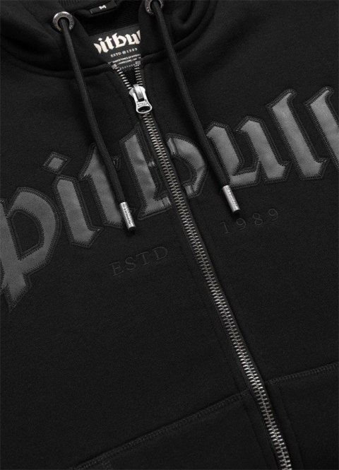 PITBULL GRUBA MĘSKA BLUZA ROZPINANA Z KAPTUREM CZARNA 450g/m2 roz. 3XL